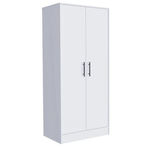 19.7  Modern Double-door Armoire with Two Shelves and One Drawer for Bedroom