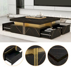 43.3  Modern Square Storage Coffee Table with 4 Drawers for Living Room