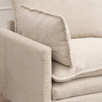 102  Velvet U-Shaped Sectional Sofa with Ottoman & Lumbar Pillows