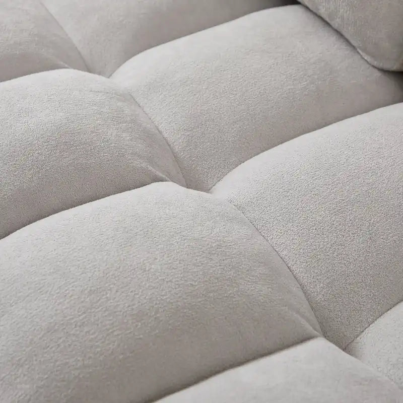 78.75  Chenille Pull-Out L-Shaped Sofa Bed with Charging Ports