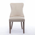 A&A Furniture Upholstered Wing-Back Dining Chair