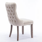 A&A Furniture Upholstered Wing-Back Dining Chair