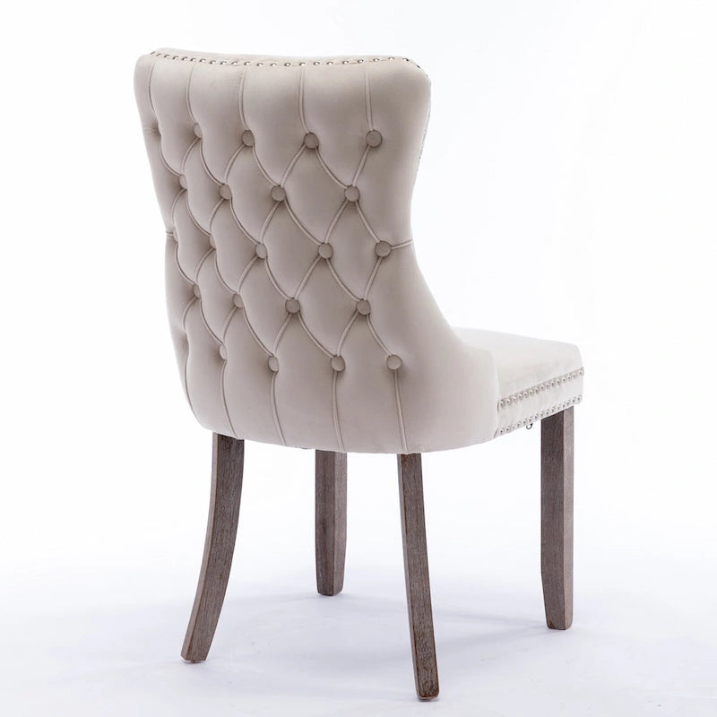 A&A Furniture Upholstered Wing-Back Dining Chair