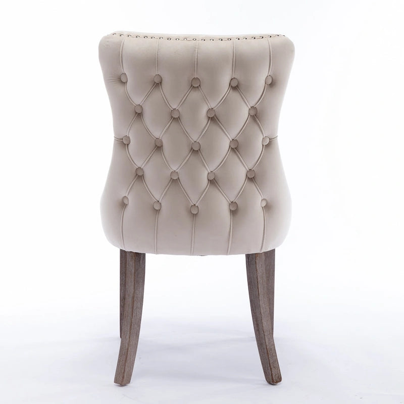 A&A Furniture Upholstered Wing-Back Dining Chair