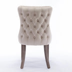 A&A Furniture Upholstered Wing-Back Dining Chair