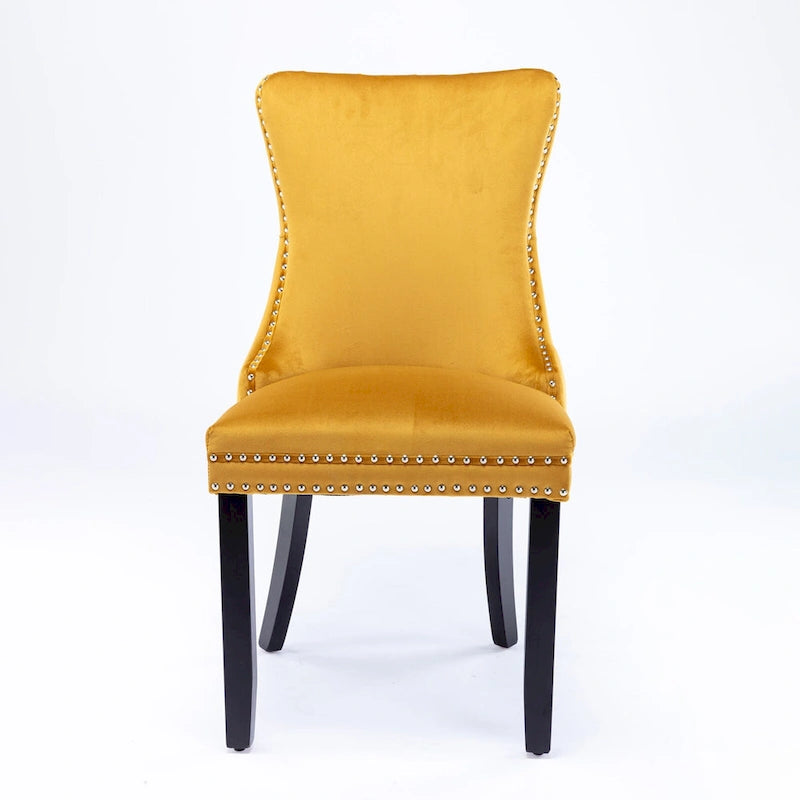 A&A Furniture Upholstered Wing-Back Dining Chair
