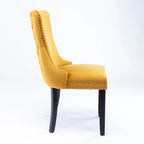 A&A Furniture Upholstered Wing-Back Dining Chair