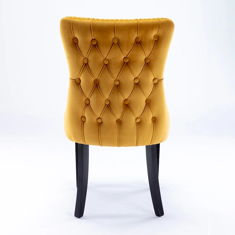 A&A Furniture Upholstered Wing-Back Dining Chair