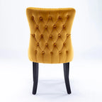 A&A Furniture Upholstered Wing-Back Dining Chair