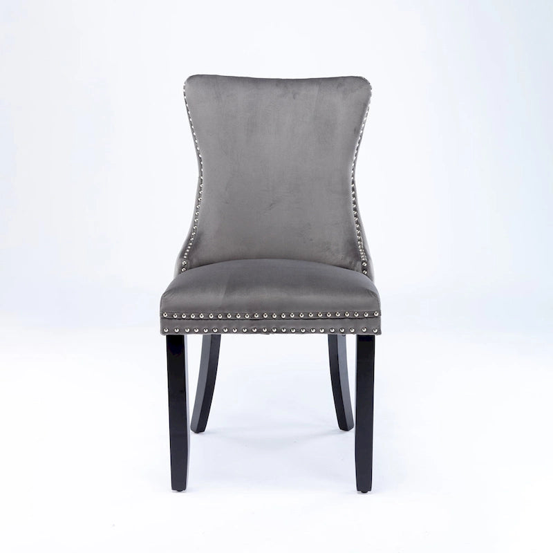 A&A Furniture Upholstered Wing-Back Dining Chair