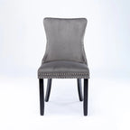 A&A Furniture Upholstered Wing-Back Dining Chair