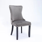 A&A Furniture Upholstered Wing-Back Dining Chair