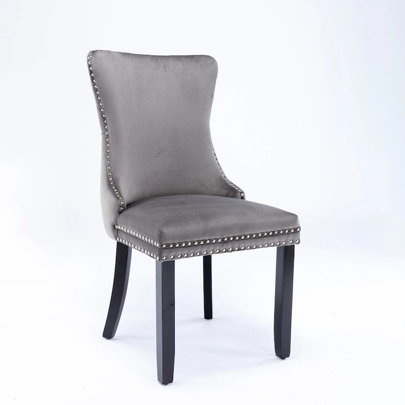 A&A Furniture Upholstered Wing-Back Dining Chair