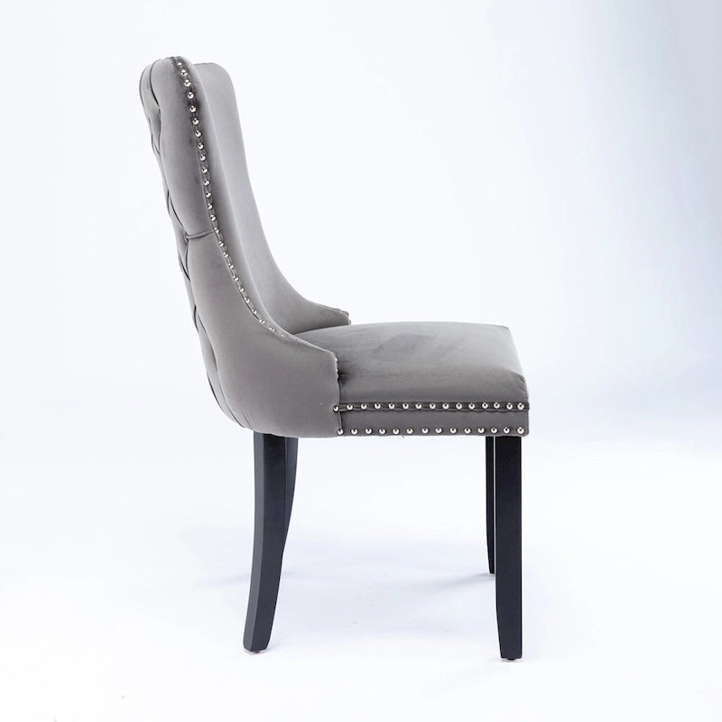 A&A Furniture Upholstered Wing-Back Dining Chair