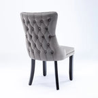 A&A Furniture Upholstered Wing-Back Dining Chair