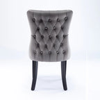 A&A Furniture Upholstered Wing-Back Dining Chair