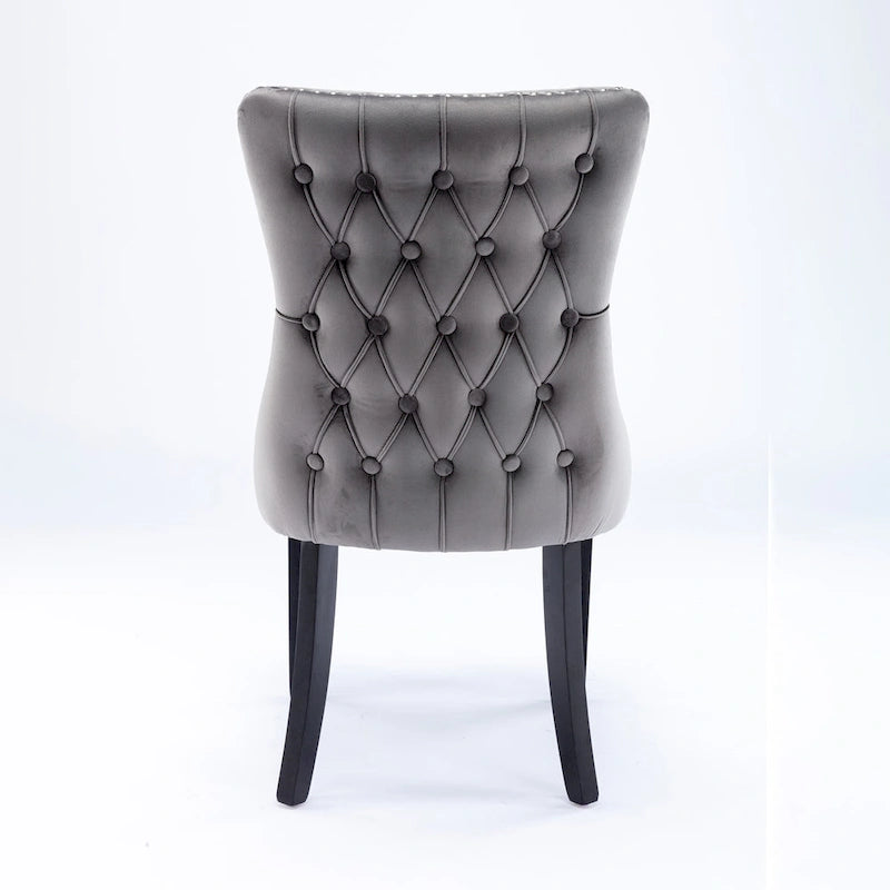 A&A Furniture Upholstered Wing-Back Dining Chair