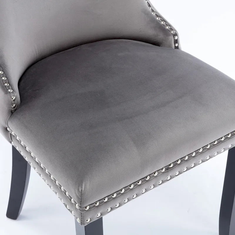 A&A Furniture Upholstered Wing-Back Dining Chair