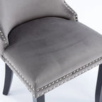 A&A Furniture Upholstered Wing-Back Dining Chair