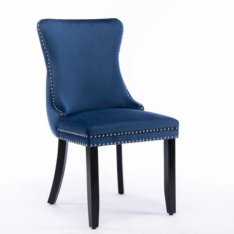 A&A Furniture Upholstered Wing-Back Dining Chair