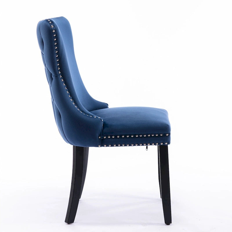 A&A Furniture Upholstered Wing-Back Dining Chair
