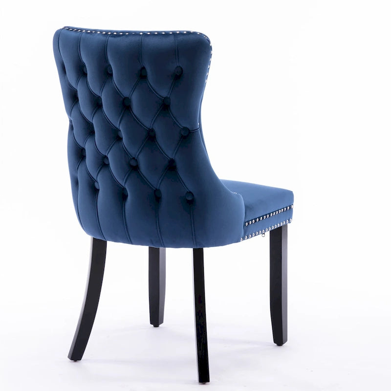 A&A Furniture Upholstered Wing-Back Dining Chair