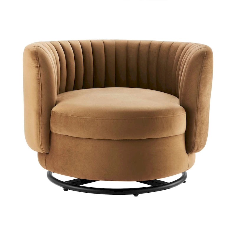 Embrace Tufted Performance Velvet Performance Velvet Swivel Chair