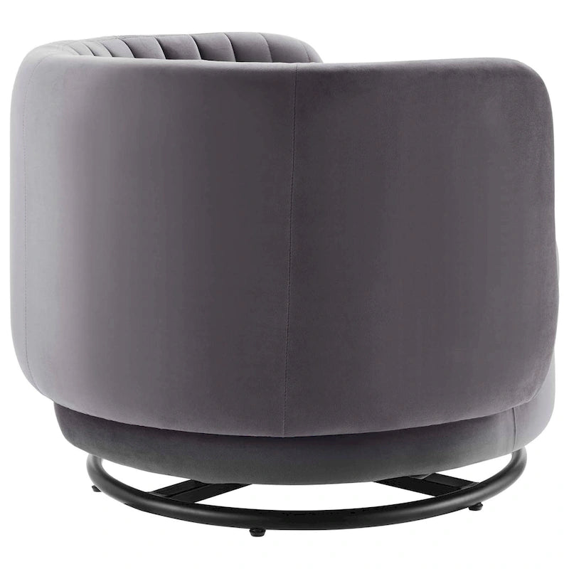 Embrace Tufted Performance Velvet Performance Velvet Swivel Chair