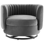 Embrace Tufted Performance Velvet Performance Velvet Swivel Chair