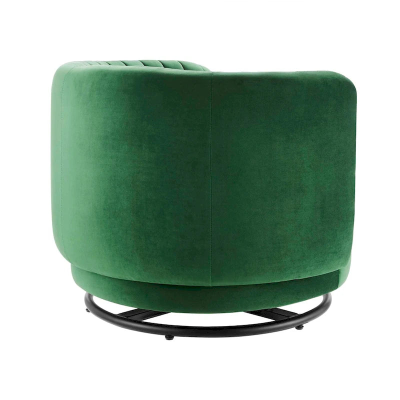 Embrace Tufted Performance Velvet Performance Velvet Swivel Chair