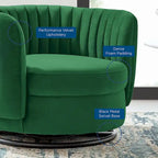 Embrace Tufted Performance Velvet Performance Velvet Swivel Chair