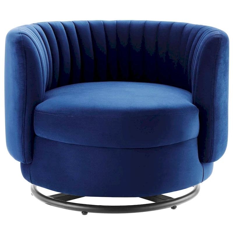 Embrace Tufted Performance Velvet Performance Velvet Swivel Chair