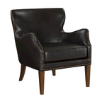 Douglas Faux Leather High Leg Slope Arm Accent Chair by Greyson Living