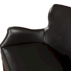 Douglas Faux Leather High Leg Slope Arm Accent Chair by Greyson Living