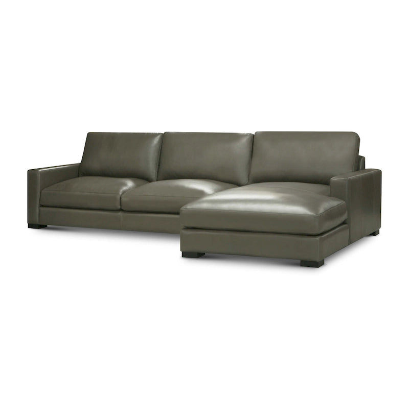 Vancouver Upholstered Chaise Sectional in Portofino Cavalla