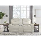 Signature Design by Ashley Mindanao Coconut Power Reclining Loveseat with Console - 79 W x 42 D x 43 H