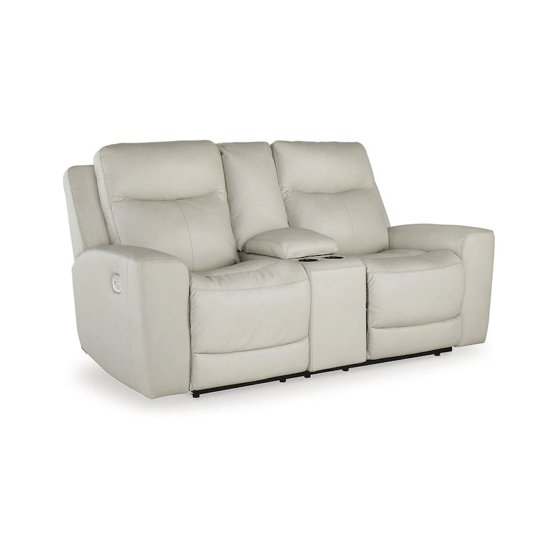 Signature Design by Ashley Mindanao Coconut Power Reclining Loveseat with Console - 79 W x 42 D x 43 H