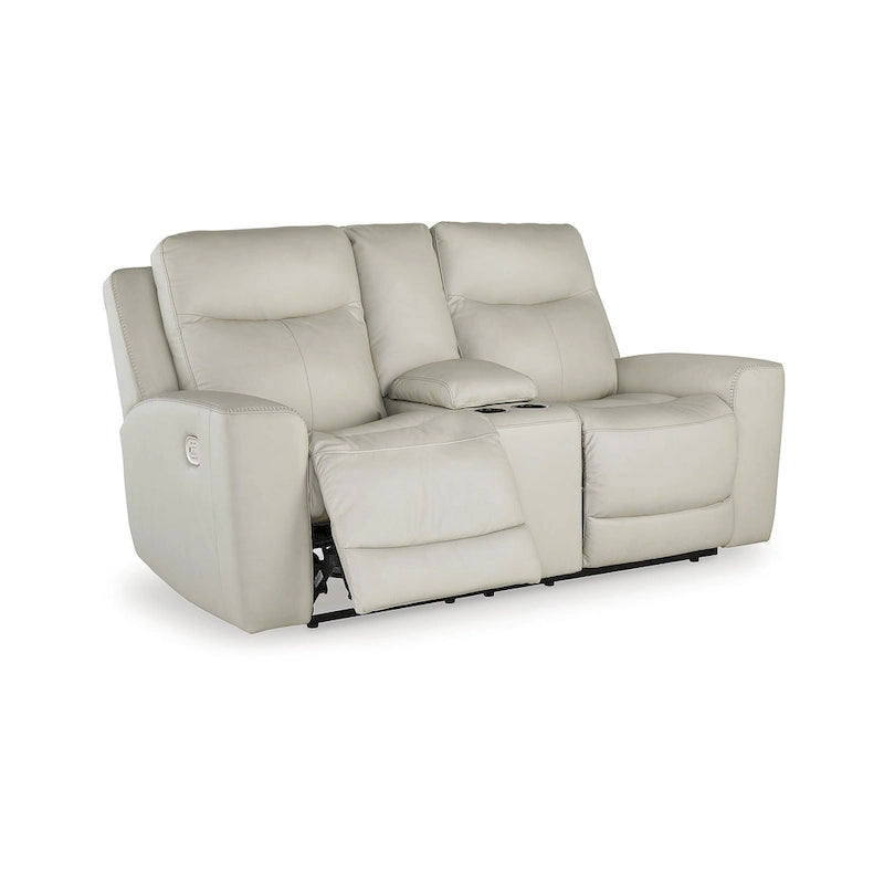 Signature Design by Ashley Mindanao Coconut Power Reclining Loveseat with Console - 79 W x 42 D x 43 H