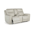 Signature Design by Ashley Mindanao Coconut Power Reclining Loveseat with Console - 79 W x 42 D x 43 H