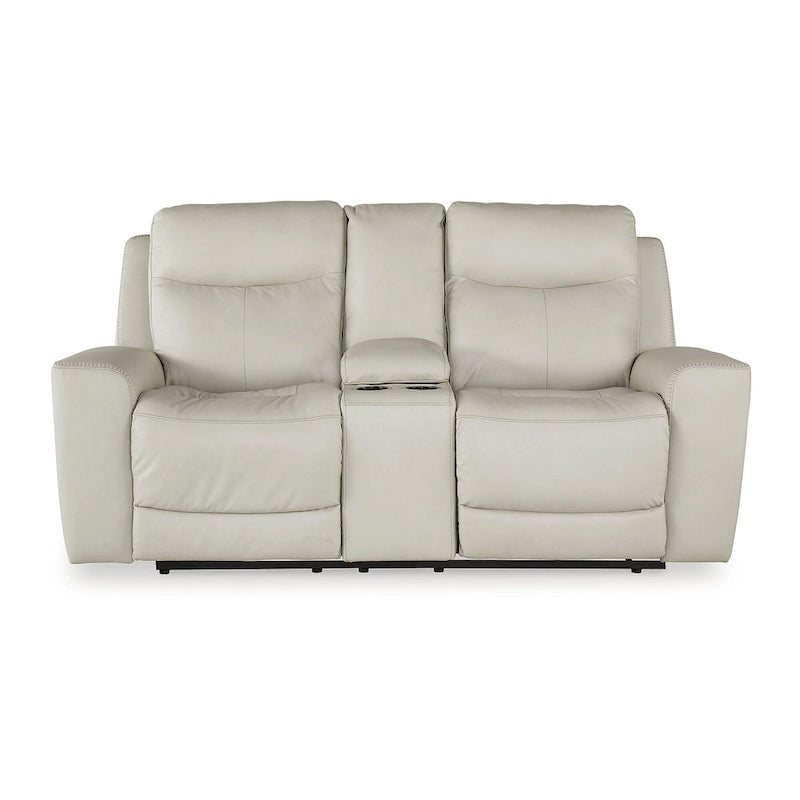 Signature Design by Ashley Mindanao Coconut Power Reclining Loveseat with Console - 79 W x 42 D x 43 H