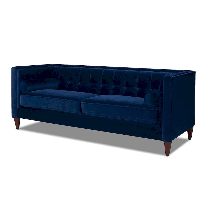 Jack 84  Modern Upholstered Tufted Tuxedo Sofa