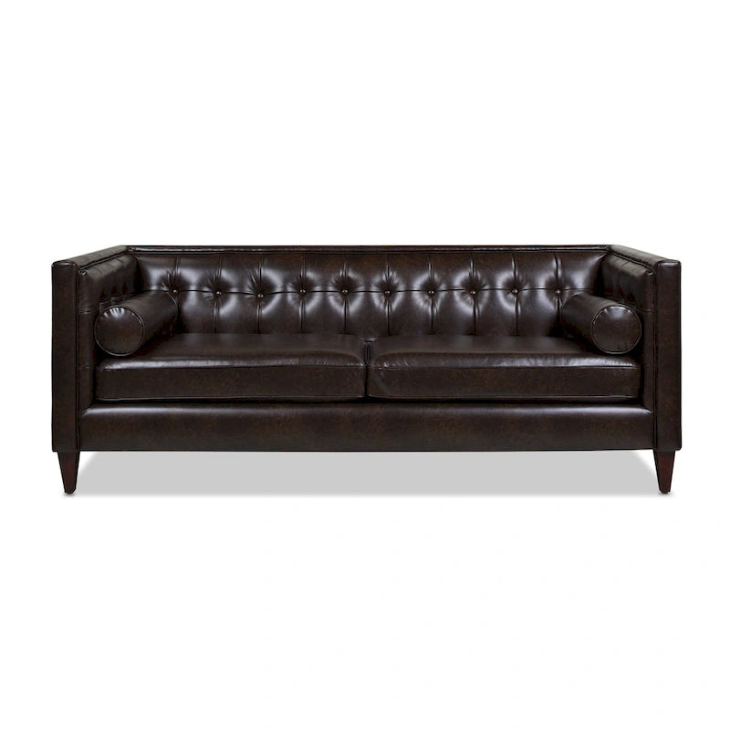 Jack 84  Modern Upholstered Tufted Tuxedo Sofa