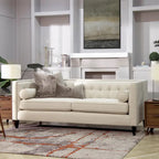 Jack 84  Modern Upholstered Tufted Tuxedo Sofa