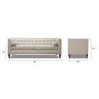Jack 84  Modern Upholstered Tufted Tuxedo Sofa