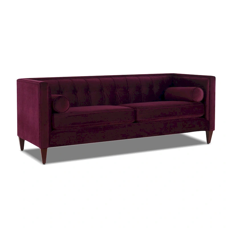 Jack 84  Modern Upholstered Tufted Tuxedo Sofa
