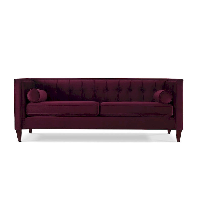 Jack 84  Modern Upholstered Tufted Tuxedo Sofa