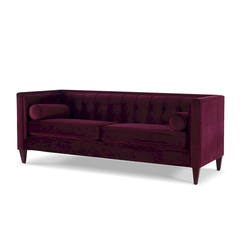 Jack 84  Modern Upholstered Tufted Tuxedo Sofa