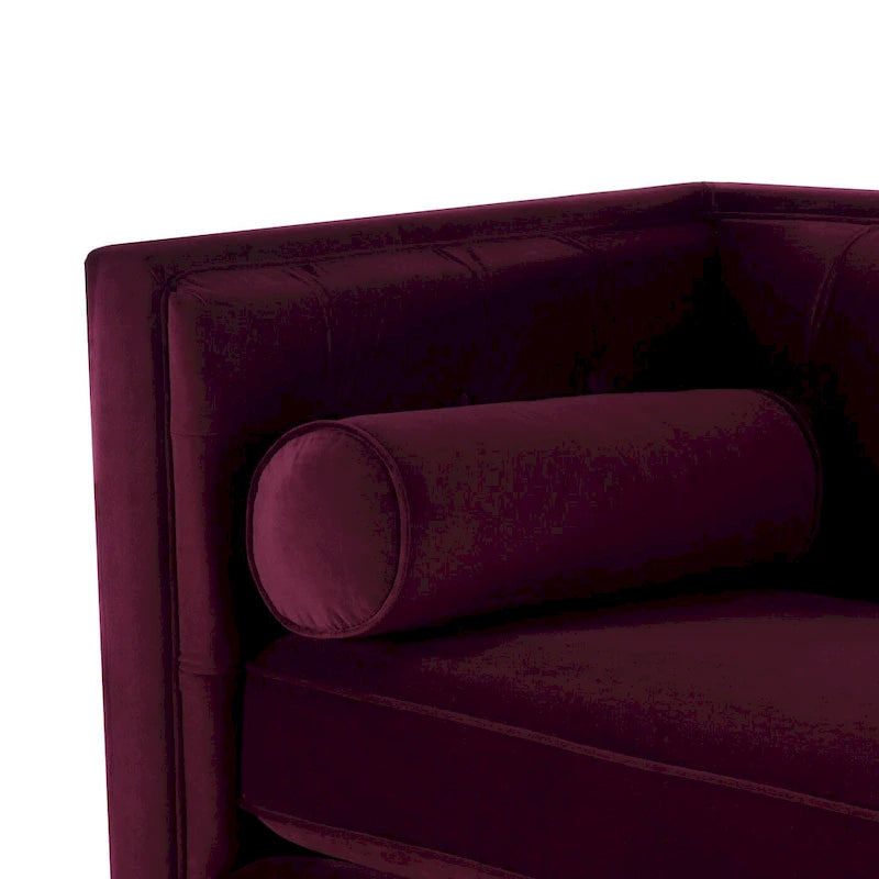 Jack 84  Modern Upholstered Tufted Tuxedo Sofa
