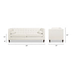 Jack 84  Modern Upholstered Tufted Tuxedo Sofa