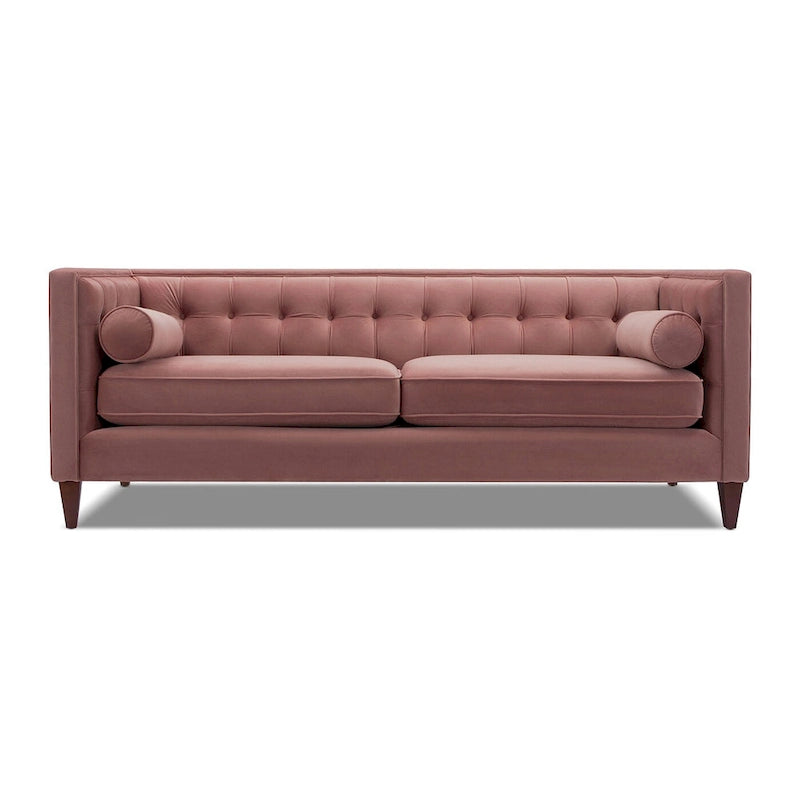 Jack 84  Modern Upholstered Tufted Tuxedo Sofa
